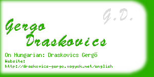 gergo draskovics business card